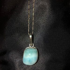 Larimar/sterling silver neckalace